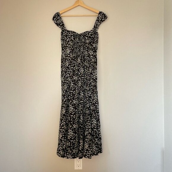 NEW Reformation Bryson Colette Floral Black Midi Dress | size 4 - Picture 12 of 14